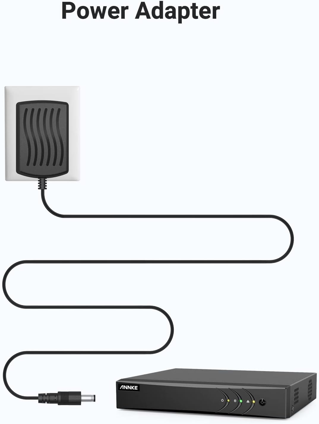 ANNKE 12V2A CCTV Camera Power Supply with DC Connector for DVR Security Camera System - Image 7