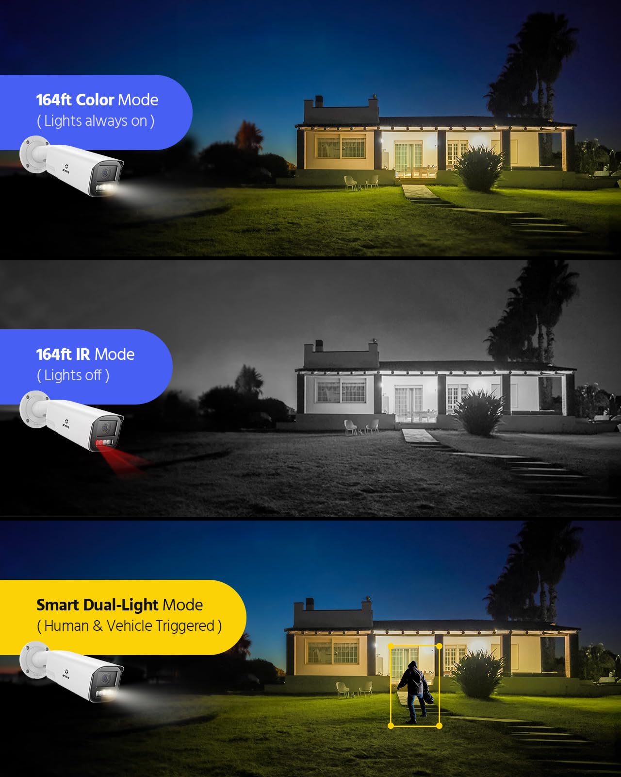 ANNKE 4K 8MP PoE Security Camera with Two-Way Audio, Varifocal IP Camera with 2.8mm-12mm Lens, 4X Optical Zoom, Color Night Vision, Smart Dual Light, Up to 512GB Storage, Human&Vehicle Detection - Image 4