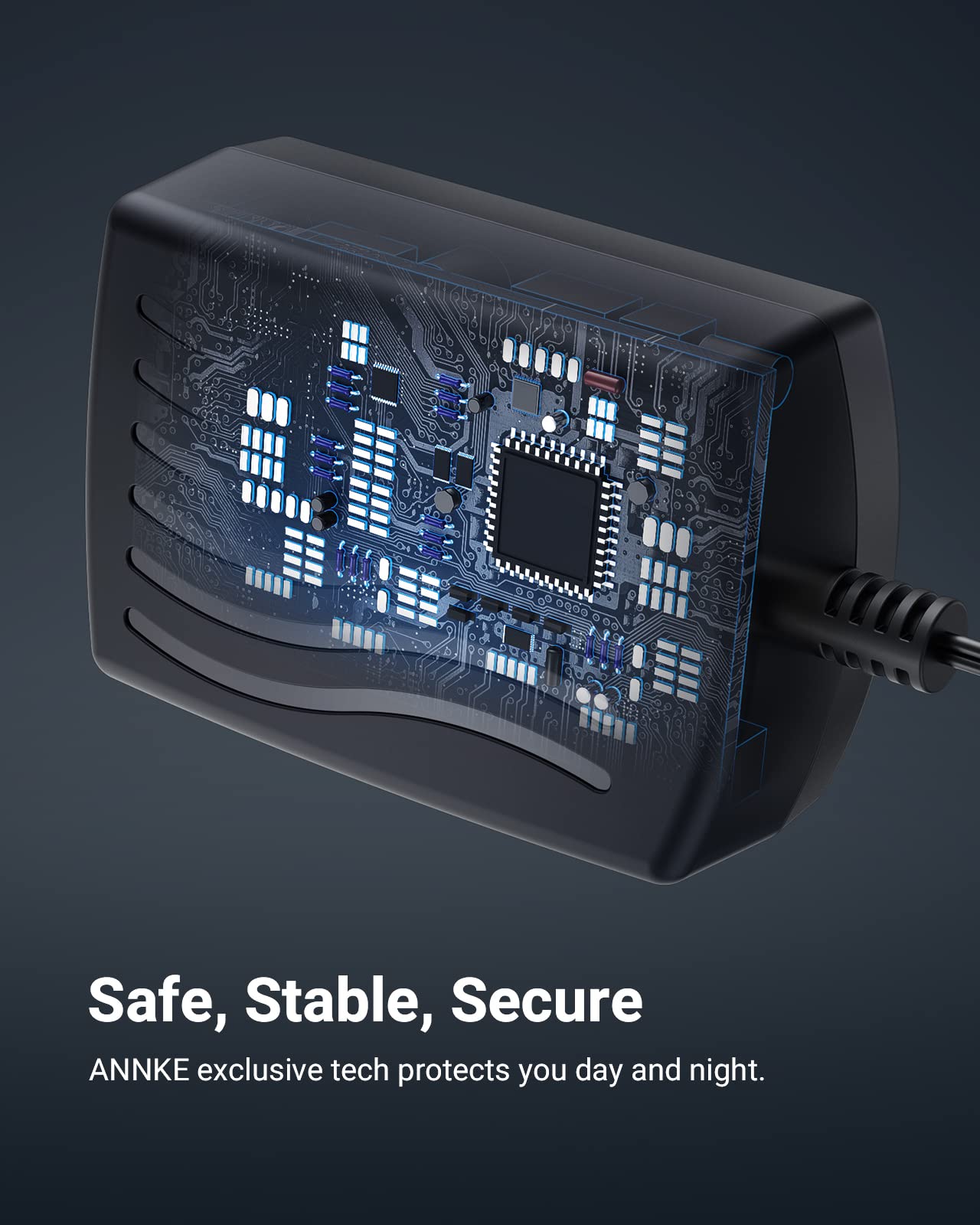 ANNKE Security Power Adapter Supply AC to DC 12V2A and 1-to-4 Splitter Power Cord for CCTV Surveillance Camera DVR System - Image 3