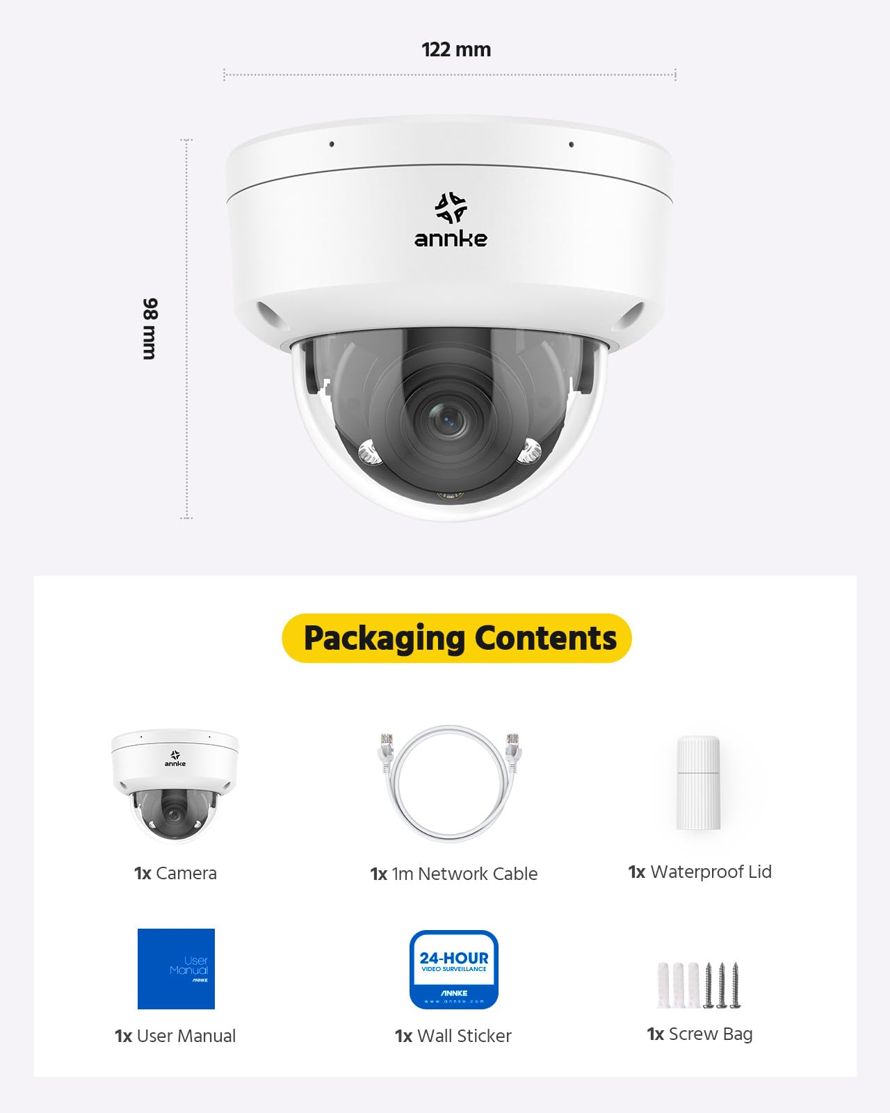 ANNKE Ultra HD 4K 8MP PoE Camera with Mic, Optical Zoom IP Camera with 2.8mm～12mm Lens, Color Night Vision, Smart Dual Light, Human&Vehicle Detection, Up to 512GB Storage, IP67 & IK08 Vandal-Proof - Image 9